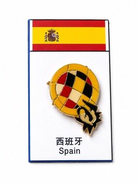 Spain Flag Enamel Pin - Yellow Red Black